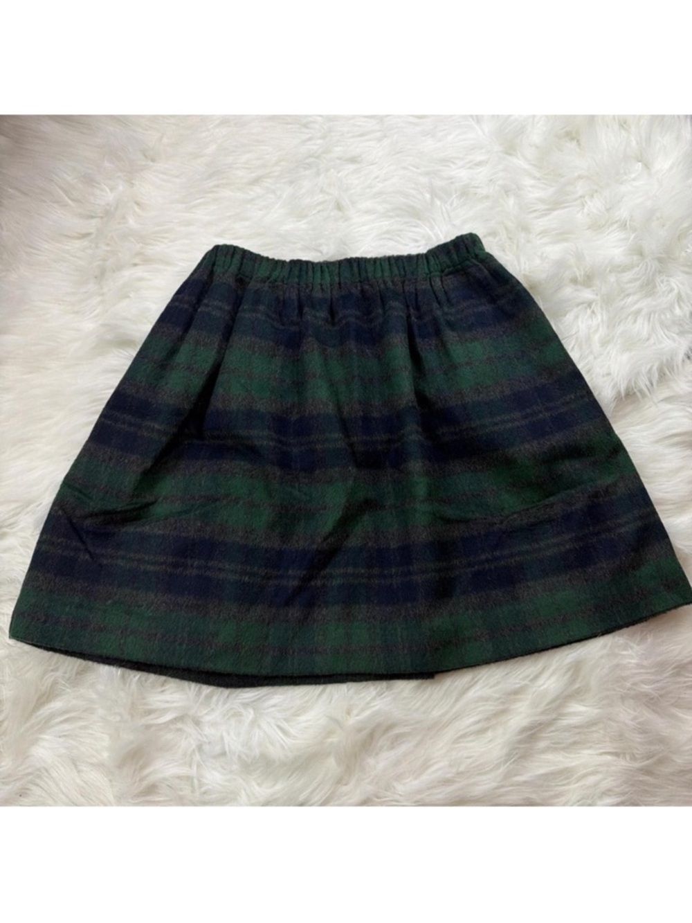 Joe Fresh Green and Blue Plaid Mini Skirt